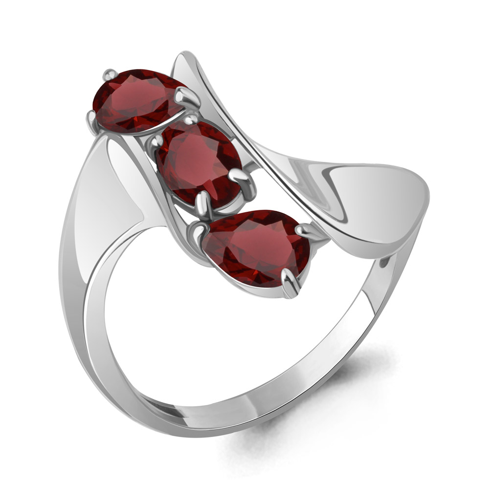 Кольцо Аквамарин - Серебро 925, Гранат (арт. 6927603.5)