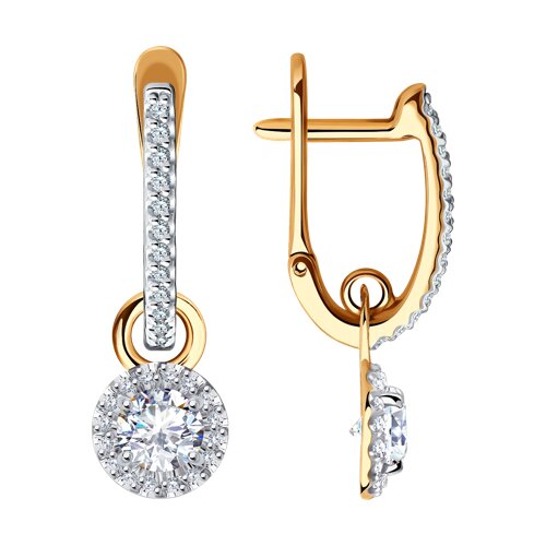 Серьги SOKOLOV - Золото 585, Фианит (арт. 029846)