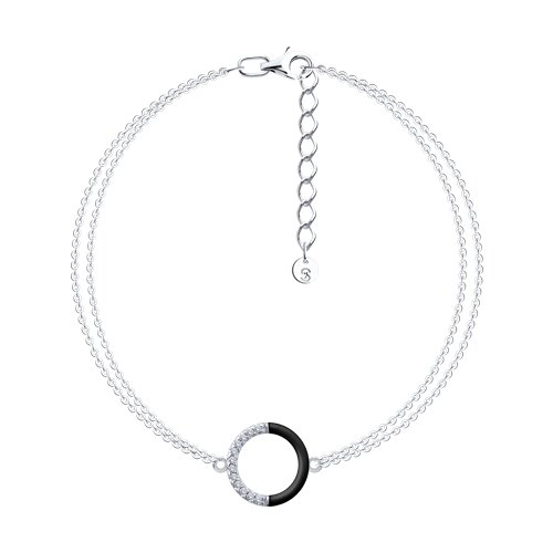 Браслет Diamant - Серебро 925, Фианит, Эмаль (арт. 94-150-00241-2)