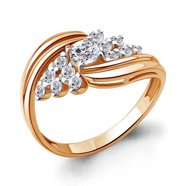 Кольцо Аквамарин - Серебро 925, Фианит (арт. 67353А.6)