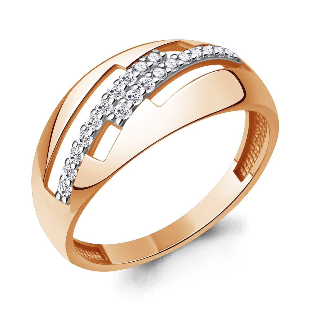 Кольцо Аквамарин - Серебро 925, Фианит (арт. 600753А.6)