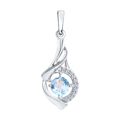 Подвеска Diamant - Серебро 925, Топаз, Фианит (арт. 94-330-00379-1)