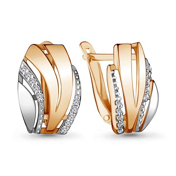 Серьги Аквамарин - Серебро 925, Фианит (арт. 45770А.6)