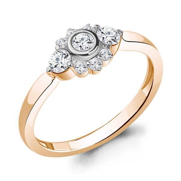 Кольцо Аквамарин - Серебро 925, Фианит (арт. 67474А.6)