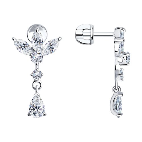 Серьги SOKOLOV - Серебро 925, Фианит (арт. 94024823)