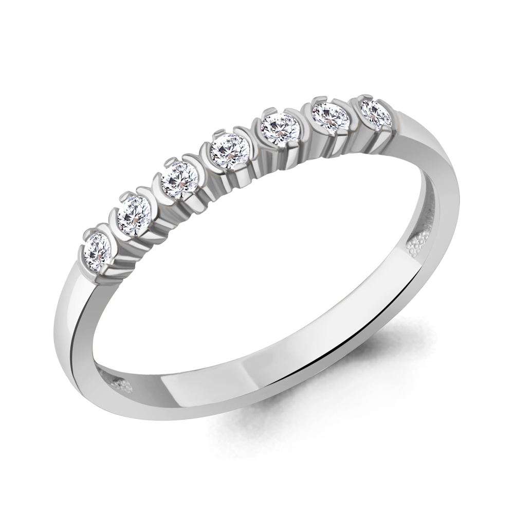 Кольцо Аквамарин - Серебро 925, Фианит (арт. 600394А.5)