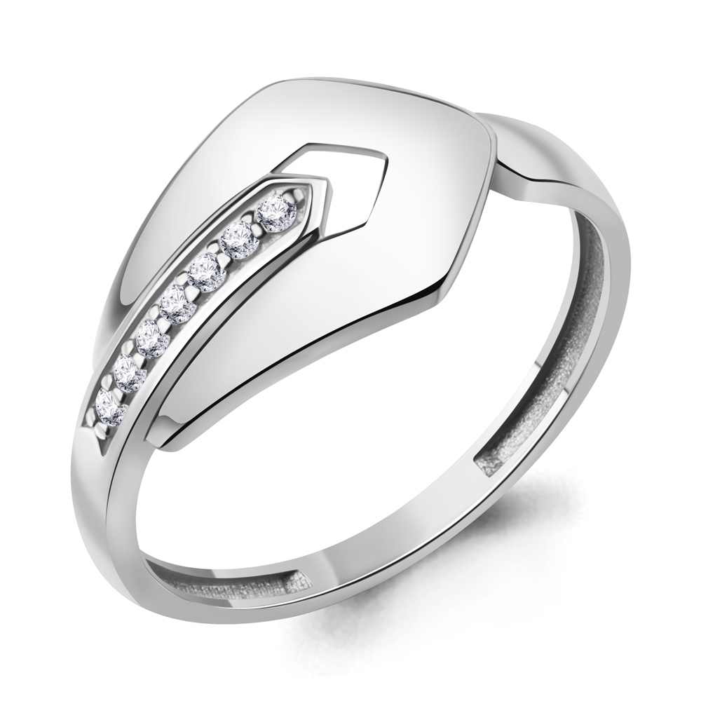 Кольцо Аквамарин - Серебро 925, Фианит (арт. 600886А.5)