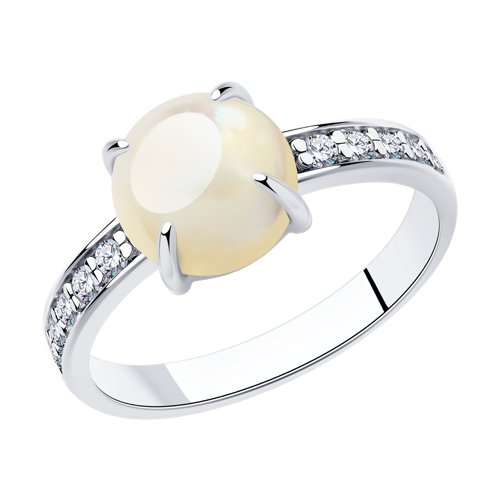 Кольцо Diamant - Серебро 925, Синтетический перламутр, Фианит (арт. 94-310-00887-1)