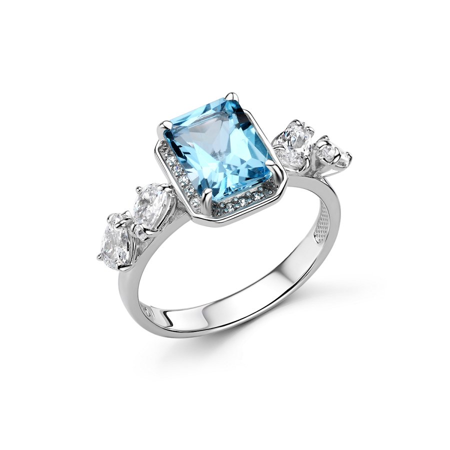 Кольцо Дар - Серебро 925, Топаз, Фианит (арт. К-5264рс402200)