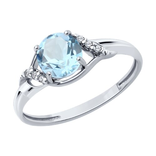 Кольцо Diamant - Серебро 925, Топаз, Фианит (арт. 94-310-00175-1)