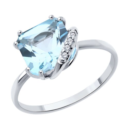 Кольцо SOKOLOV - Серебро 925, Топаз, Фианит (арт. 92014422)