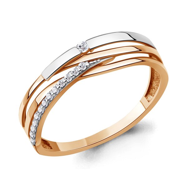 Кольцо Аквамарин - Золото 375, Фианит (арт. 64381А.8)