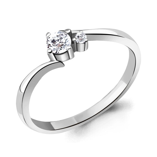 Кольцо Аквамарин - Серебро 925, Фианит (арт. 67416А.5)