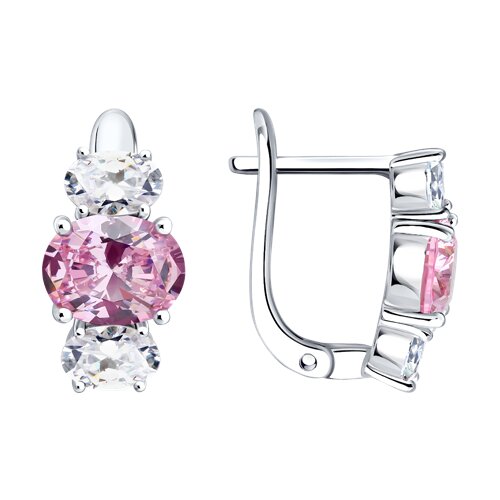 Серьги SOKOLOV - Серебро 925, Фианит (арт. 94027643-91)