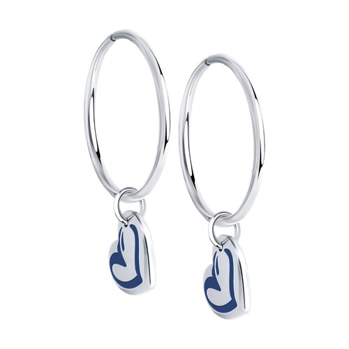 Серьги Diamant - Серебро 925, Эмаль (арт. 94-124-02264-1)