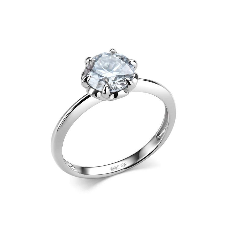 Кольцо Дар - Серебро 925, Синтетический муассанит (арт. К-5186рс16128)