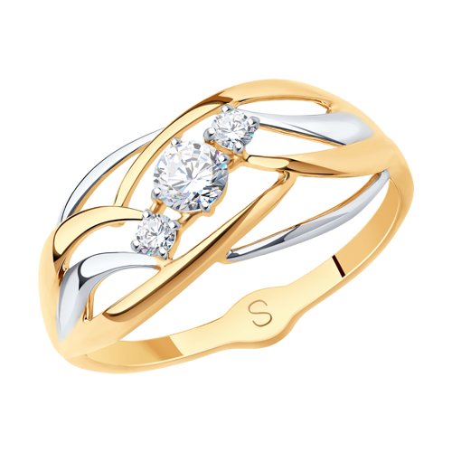 Кольцо SOKOLOV - Золото 375, Фианит (арт. 017927-4)
