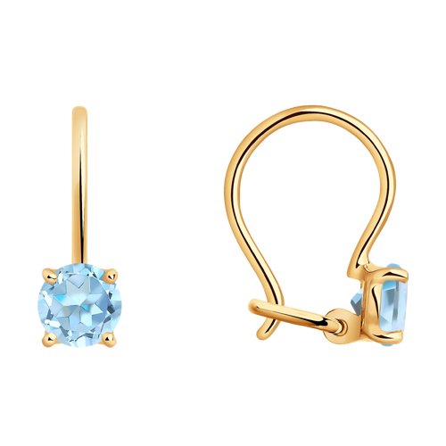 Серьги SOKOLOV - Золото 585, Топаз (арт. 727426)