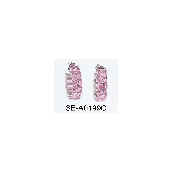 Серьги Фиделис - Серебро 925, Фианит (арт. SE-A0199-p)