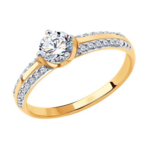 Кольцо SOKOLOV - Золото 375, Фианит (арт. 31-110-00861-1)