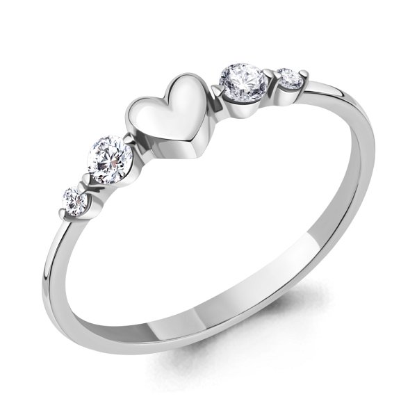 Кольцо Аквамарин - Серебро 925, Фианит (арт. 67448.5)