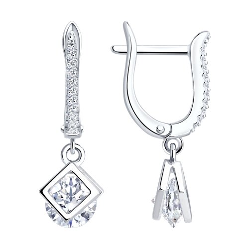 Серьги SOKOLOV - Серебро 925, Фианит (арт. 94026263-91)