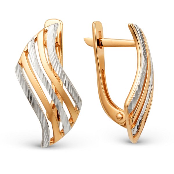 Серьги ЮФ Династия - Золото 585 (арт. 001402-1012)