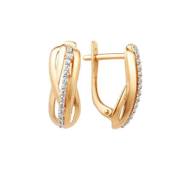 Серьги ЮФ Династия - Золото 375, Фианит (арт. 001902-5102)