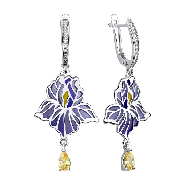 Серьги Talant - Серебро 925, Фианит, Эмаль (арт. 14-79-0005-17129)