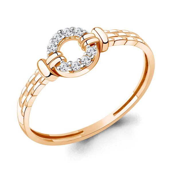 Кольцо Аквамарин - Золото 375, Фианит (арт. 600738А.8)