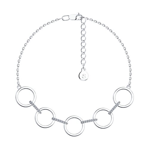 Браслет SOKOLOV - Серебро 925, Фианит (арт. 94051015)