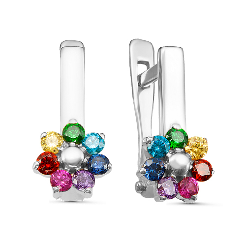 Серьги Иллада - Серебро 925, Фианит (арт. с121368)