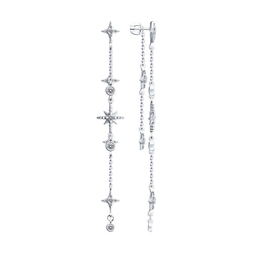 Серьги SOKOLOV - Серебро 925, Фианит (арт. 94025783)