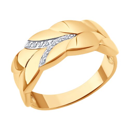 Кольцо SOKOLOV - Золото 585, Фианит (арт. 019436)