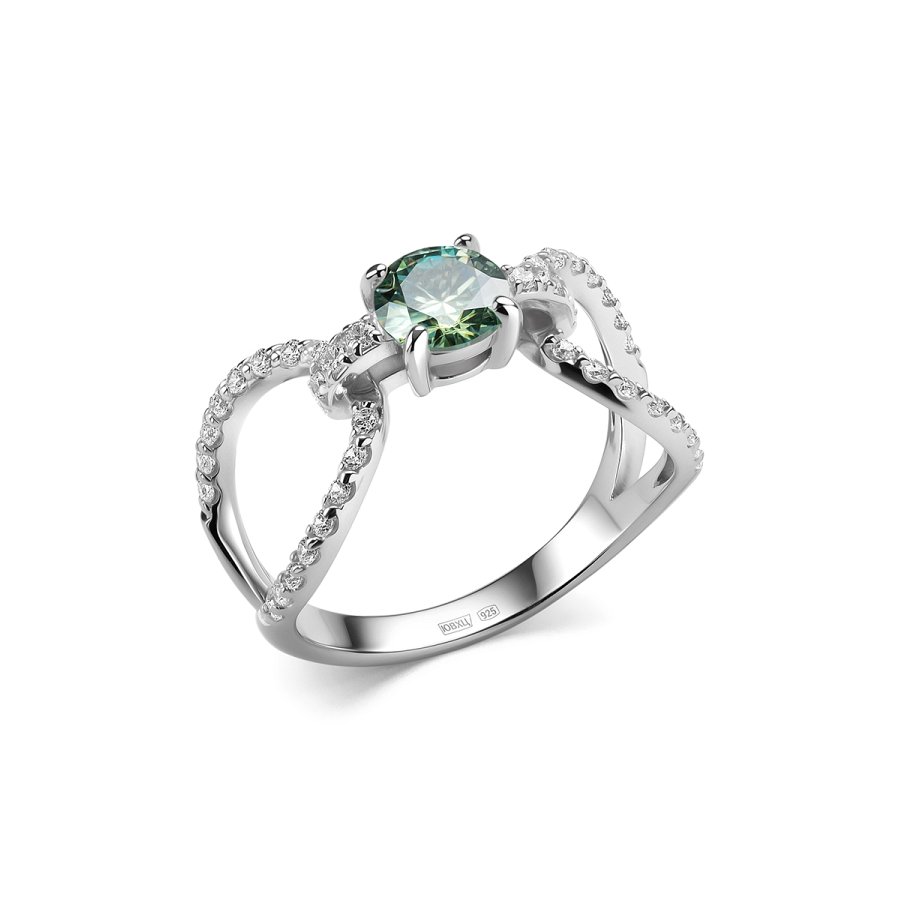 Кольцо Дар - Серебро 925, Синтетический муассанит, Фианит (арт. К-2409рс1613900)