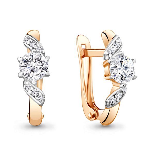 Серьги Аквамарин - Серебро 925, Фианит (арт. 48808А.6)