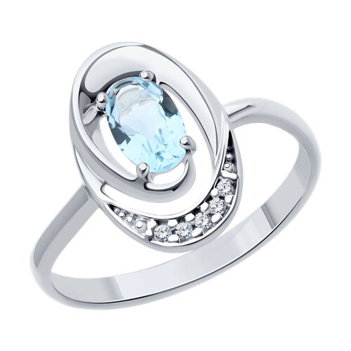 Кольцо Diamant - Серебро 925, Топаз, Фианит (арт. 94-310-02686-2)