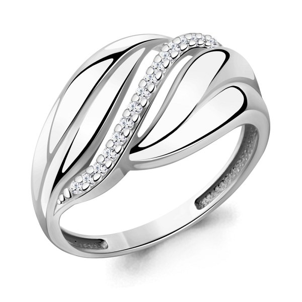 Кольцо Аквамарин - Серебро 925, Фианит (арт. 600857А.5)