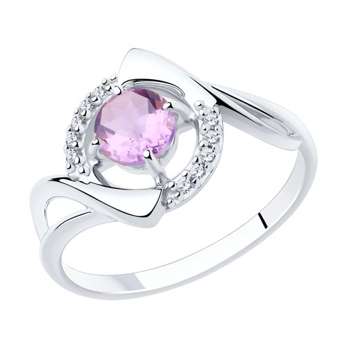 Кольцо Diamant - Серебро 925, Аметист, Фианит (арт. 94-310-00379-3)