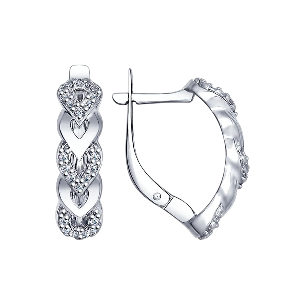 Серьги SOKOLOV - Серебро 925, Фианит (арт. 94022482)