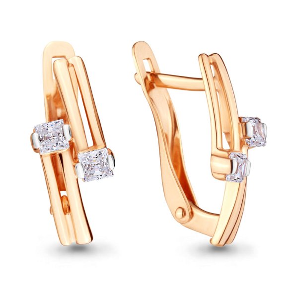 Серьги Аквамарин - Золото 375, Фианит (арт. 46402.8)