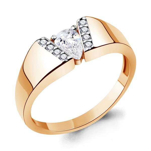 Кольцо Аквамарин - Серебро 925, Фианит (арт. 68787А.6)