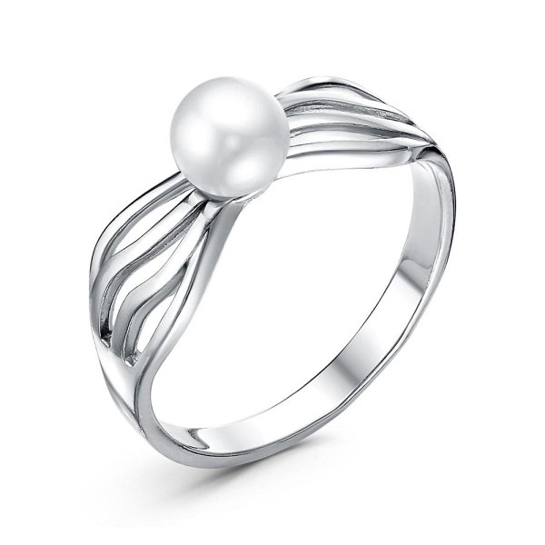 Кольцо Красная пресня - Серебро 925, Жемчуг культивированный (арт. 23314692Д)