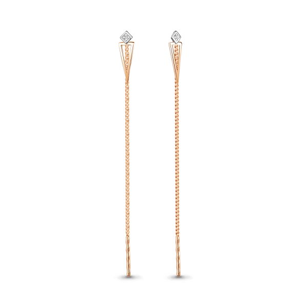 Серьги Аквамарин - Золото 585, Фианит (арт. 45487.1)