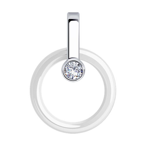 Подвеска Diamant - Серебро 925, Керамика, Фианит (арт. 94-130-01280-2)