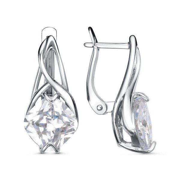 Серьги Красная пресня - Серебро 925, Фианит (арт. 33815102)