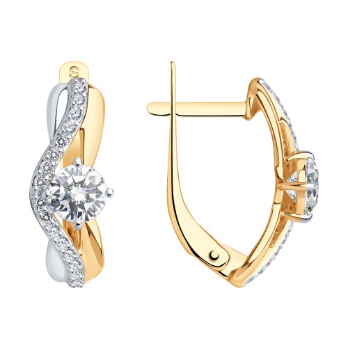 Серьги SOKOLOV - Золото 375, Фианит (арт. 027122-4)