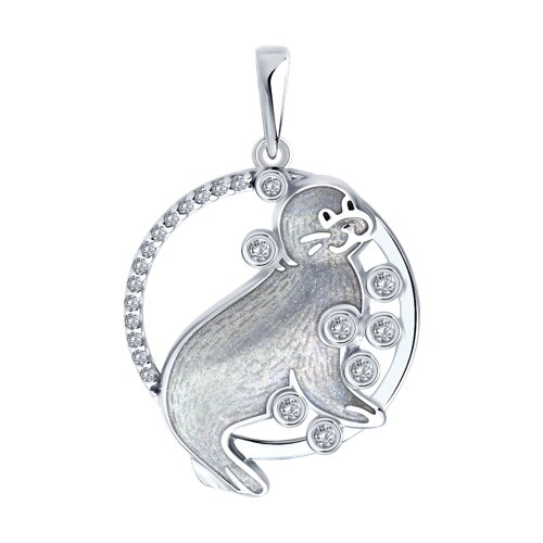 Подвеска Diamant - Серебро 925, Фианит, Эмаль (арт. 94-130-02272-1)