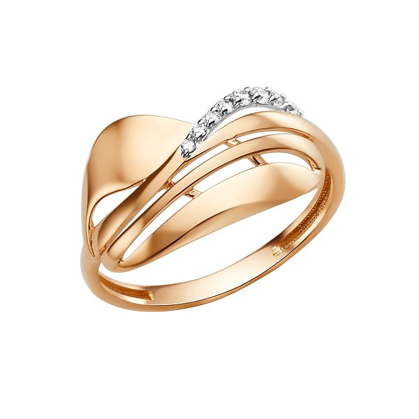 Кольцо ЮФ Династия - Золото 585, Фианит (арт. 014871-1102)