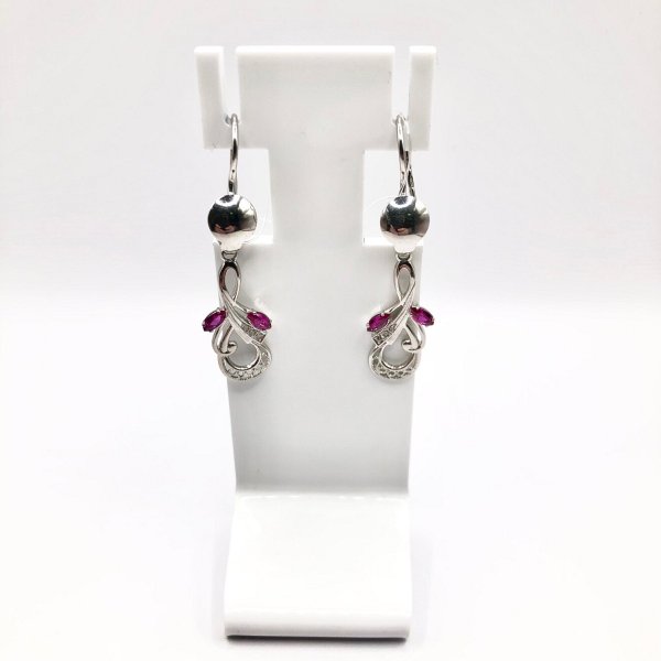 Серьги Атолл - Серебро 925, Фианит (арт. 2675.)